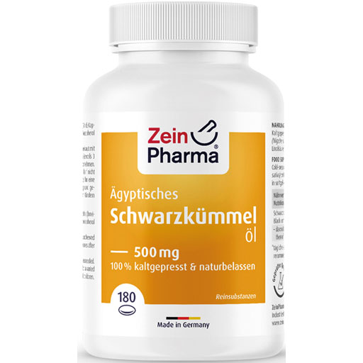 Масло черного тмина ZeinPharma ÄGYPTISCHES Schwarzkümmelöl Kapseln 500 mg, 180 капс
