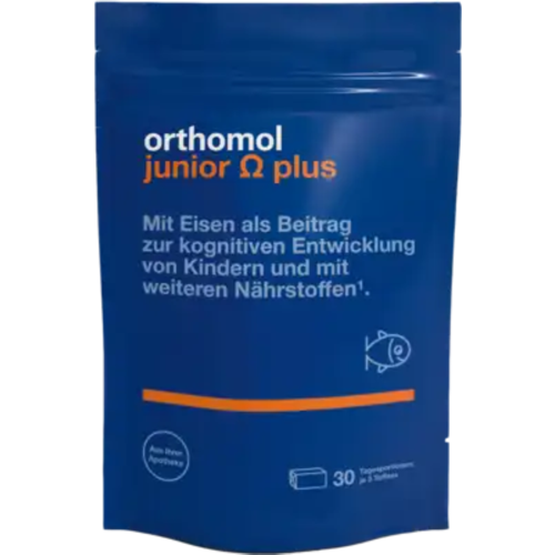 Детская омега и витамины с 4 лет ORTHOMOL Junior Omega plus 90 шт