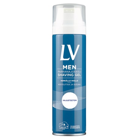 Гель для бритья мужской без отдушек LV Men 200 мл