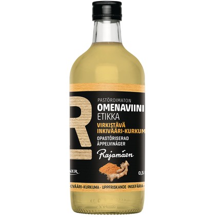 Яблочный уксус с имбирём и куркумой Rajamäen omenaviinietikka, 500 мл