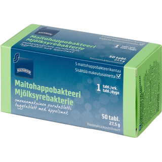 Молочно-кислые бактерии вкус яблока Rainbow maitohappobakteeri, 50 жев. таб