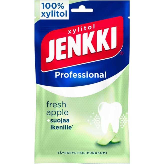 Жевательная резинка с ксилитом Jenkki Professional Fresh Apple, 80 гр