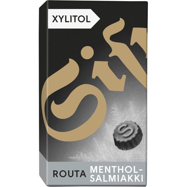 Лакрично-мятные пастилки с ксилитом Sisu Xylitol Routa ksylitolipastilli 70 гр