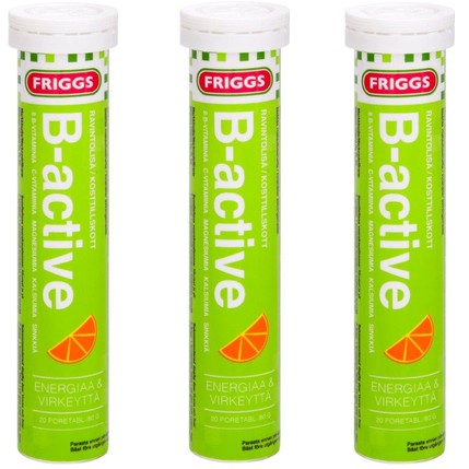 Витамины группы B Friggs B-Active vahva B-vitamiini, 20 шипучих таблеток