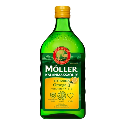 MöLLER рыбий жир вкус лимона, 250 мл.