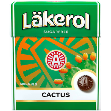 Лакричные пастилки с кактусом без сахара Läkerol