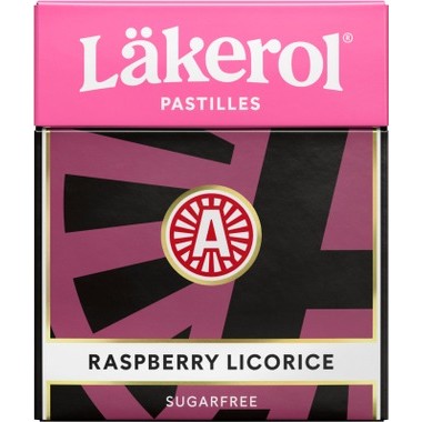 Лакрично-малиновые пастилки Läkerol Classic Raspberry, 25 гр
