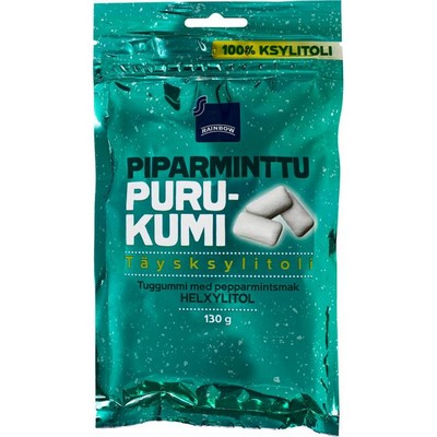 Жвачка с ксилитом Rainbow Piparminttu перечная мята, 130 гр