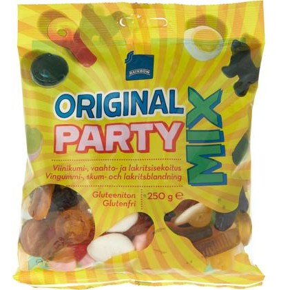 Лакрично-фруктовые конфеты Rainbow Original Party Mix, 250 гр