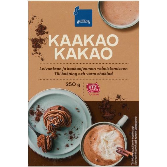 Тёмное какао без сахара Rainbow Kakao, 250 гр