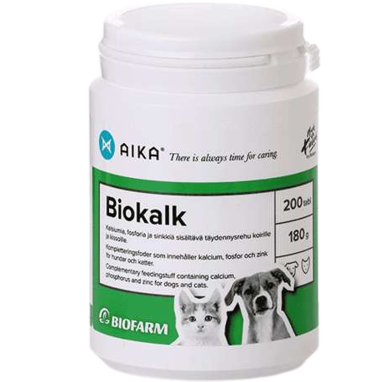 Кальций и фосфор для собак и кошек Biokalk 200 табл