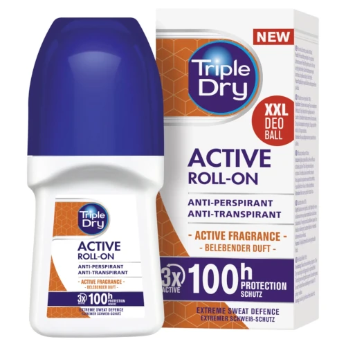 Антиперсперант роликовый Triple Dry 100h Active Men antiperspirant roll-on 50 мл с ароматом