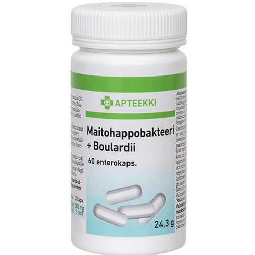 Сахаромицеты буларди (пробиотики) APTEEKKI Maitohappobakteeri+Boulardii, 60 капс