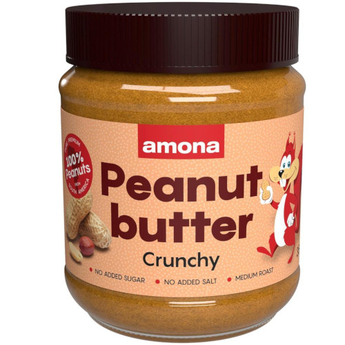 Арахисовая паста Amona crunchy с кусочками арахиса 350г