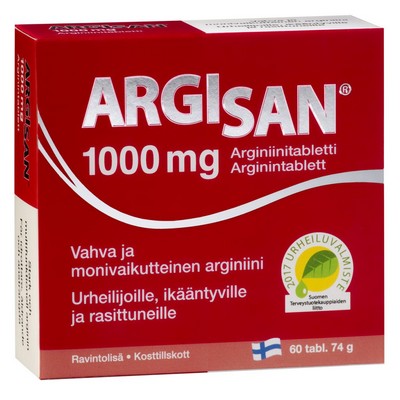 Аминокислота L-Аргинин Argisan 1000 мг, 60 табл