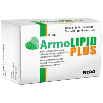 Биодобавка для контроля холестерина с берберином 500 мг MEDA ARMOLIPID PLUS (Армолипид) 60 табл