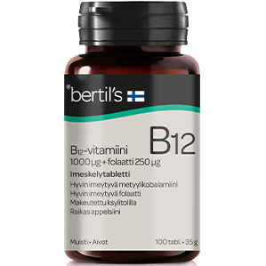 Витамин B12 и фолиевая кислота Bertil's B12-vitamiini + Folaatti 100 таблеток