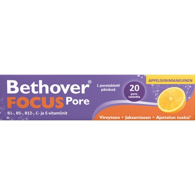 Комплекс витаминов группы B для мозга Bethover Focus апельсин, 40 шипучих табл