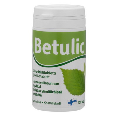 Экстракт берёзовых листьев от токсинов и отёков Betulic, 100 табл