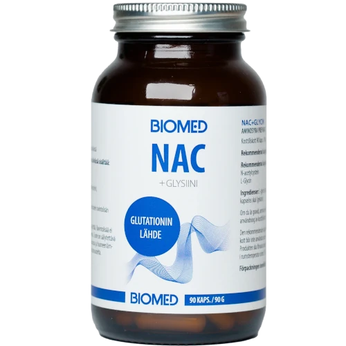 N-ацетил-цистеин и глицин Biomed NAC + Glysiini, 90 капс