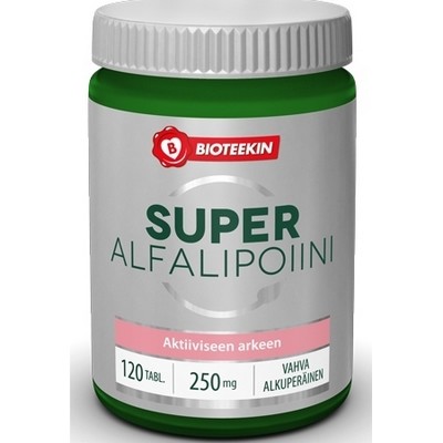 Альфа-липоевая кислота Bioteekin Super Alfalipoiini, 120 табл