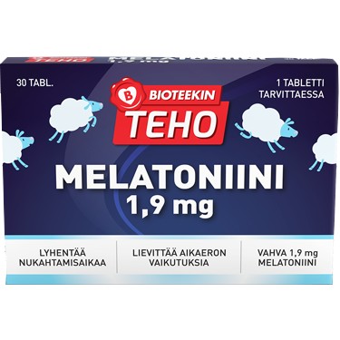 Мелатонин для сна 1,9 мг Bioteekin Teho Melatoniini, 100 табл
