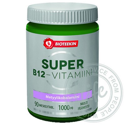 Витамин B12 Bioteekin Super B12-vitamiini, 90 таблеток