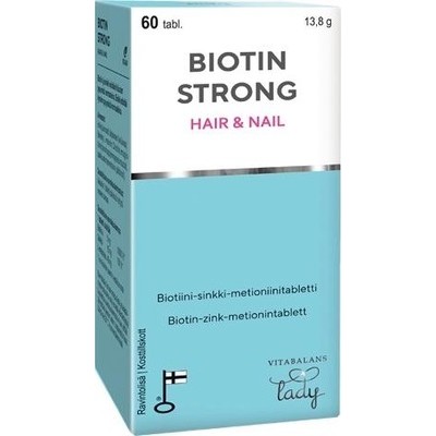 Витамины Biotiini Strong Hair&Nail биотин для волос и ногтей, 60 табл