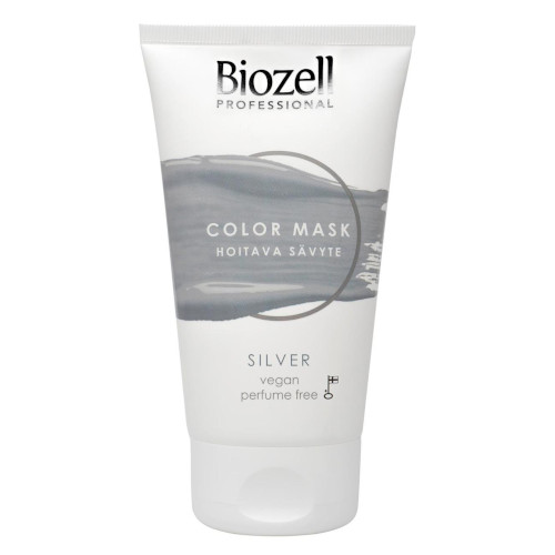 Красящая маска для волос “Серебристая” Biozell Color Mask Silver, 150 мл