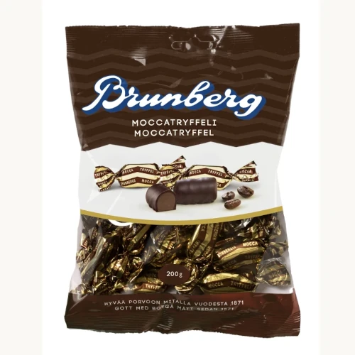 Шоколадные конфеты трюфели мокко Brunberg moccatryffeli 200 гр