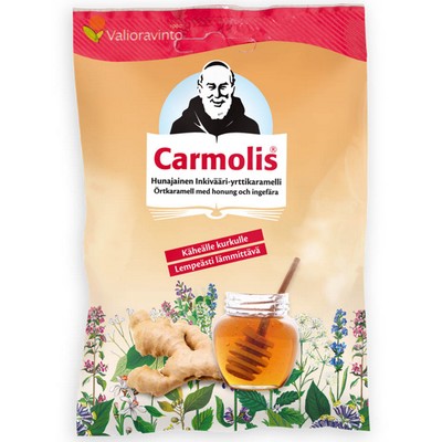 Карамель со вкусом мёд и имбирь Carmolis Caramel Ginger Honey 72 гр