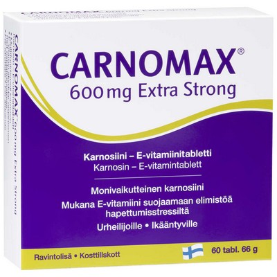 Carnomax 600 Extra Strong Karnosiini L-карнозин, 60 табл
