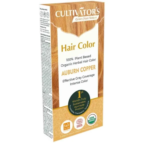 Cultivators Auburn Copper Натуральная растительная краска для волос светло-медный, 100 мл