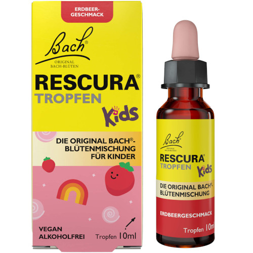 Детские капли от стресса Bach Original Rescura Kids Erdbeer, 10 мл от 3 лет клубничный