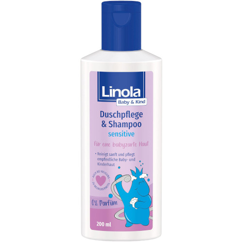 Детский гель для душа Linola Baby & Kind Duschpflege & Shampoo sensitive, 200 мл