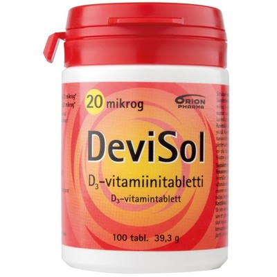 DeviSol (Девисол) Fruity Витамин D3 20 мкг цитрусовый вкус, 100 табл.