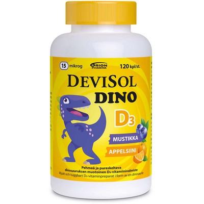 Детский витамин D3 Devisol Dino D-vitamiini 15 mkg, 120 мармеладок
