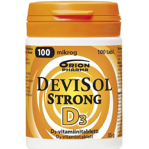 DeviSol (Девисол) Strong. Витамин D3 100 мкг, цитрусовый вкус, 100 табл.
