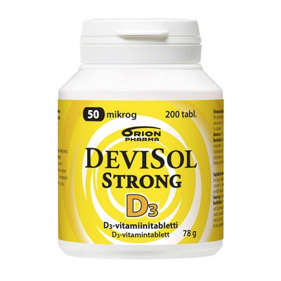 Витамин Д 50 мг Devisol Strong 50 µg 200 табл цитрусовый вкус
