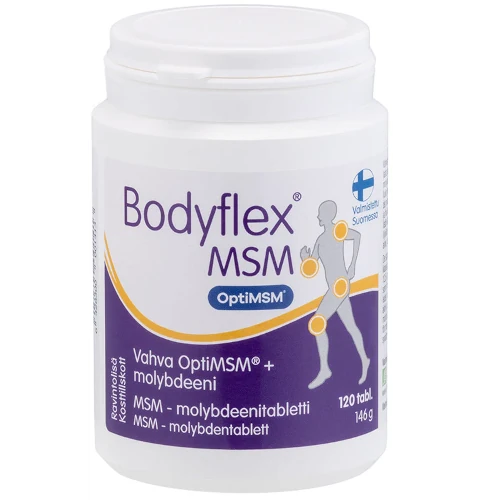 Добавка для здоровья мышц, костей, кожи, волос и суставов Bodyflex MSM, 120 табл