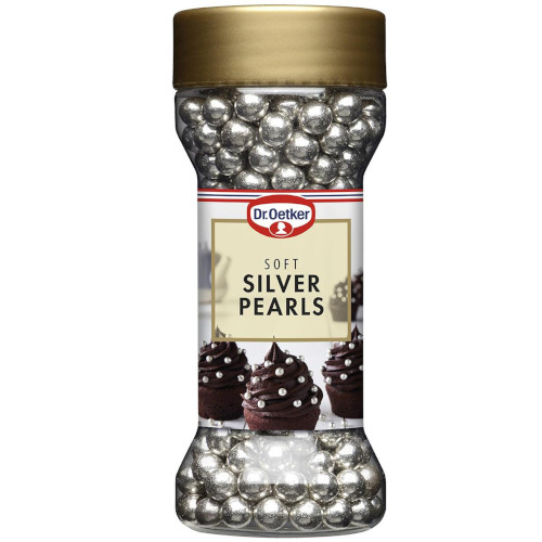 Кондитерские серебряные бусины для тортов Dr Oetker Soft Siver Perl, 45 гр