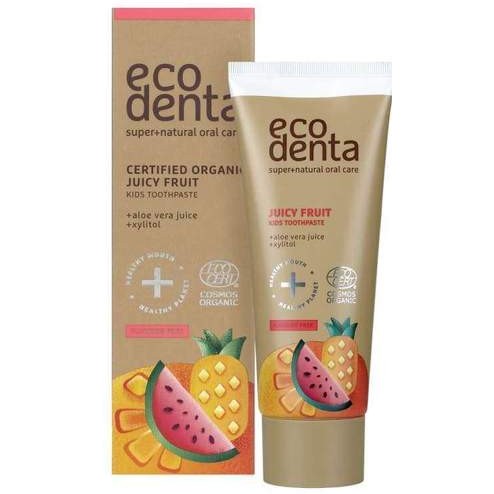Детская зубная паста Ecodenta Juicy Fruit без фтора, 75мл