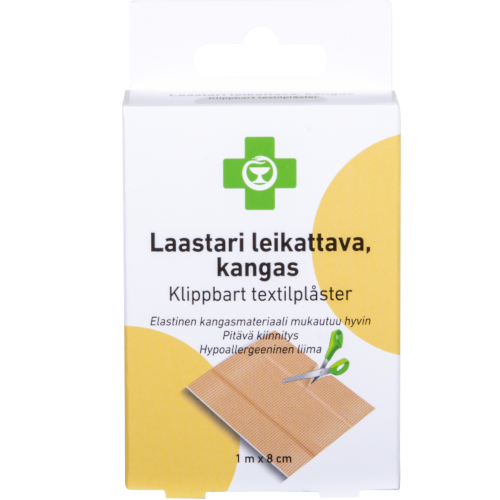 Эластичный тканевый пластырь Apteekki Leikattava kangaslaastari 8 см на 1 м
