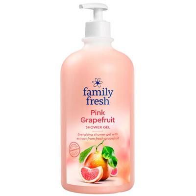 Крем-гель для душа аромат розовый грейпфрут Family Fresh Pink Grapefruit, 1000 мл