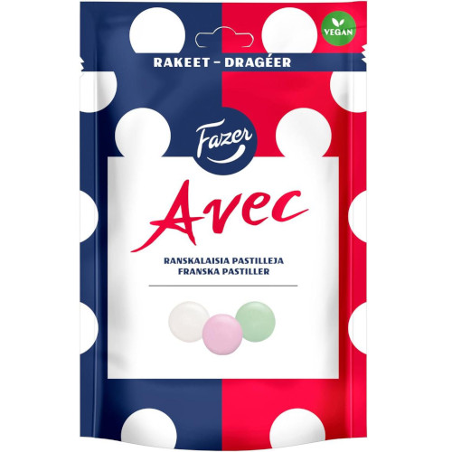 Молочный шоколад в мятной глазури Fazer Avec French pastilles, 175 гр