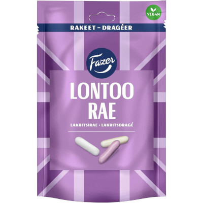 Лакричные конфеты в глазури Lontoo rae, 175 гр (пакет)