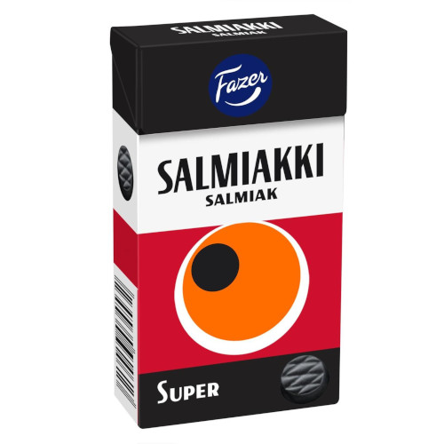 Лакричные конфеты Fazer Salmiakki pastilleja, 38 гр