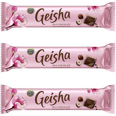 Батончик с молочным шоколадом Fazer Geisha Milk Chocolate 37гр