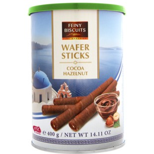 Вафельные трубочки с ореховым кремом Feiny Biscuits Wafer Rolls With Cocoa Hazelnut Cream 400 гр