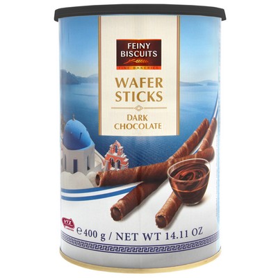 Вафельные трубочки с шоколадным кремом Feiny Biscuits Wafer Rools Dark Chocolate Cream 400 гр